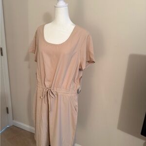 Brand New Beige Short Sleeve Mini Dress